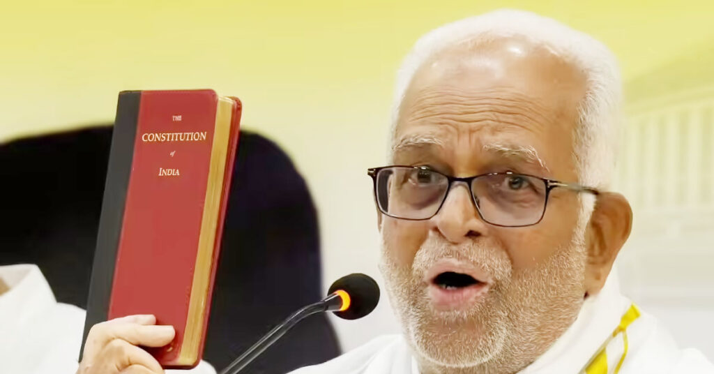 Before the Vice Presidential election, B. Sudarshan Reddy appeals to the MPs – “Your decision should be based on patriotism, not party loyalty”
