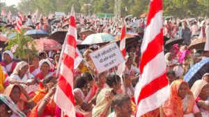 आदिवासी समाज ने रांची में हुंकार रैली निकालकर कुड़मी समाज की ST मांग का विरोध