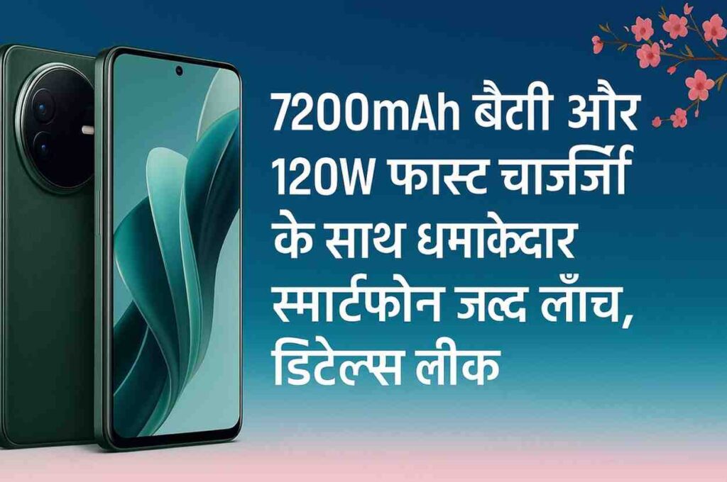 7200mAh बैटरी और 120W फास्ट चार्जिंग के साथ धमाकेदार स्मार्टफोन लॉन्च की तैयारी, डिटेल्स लीक