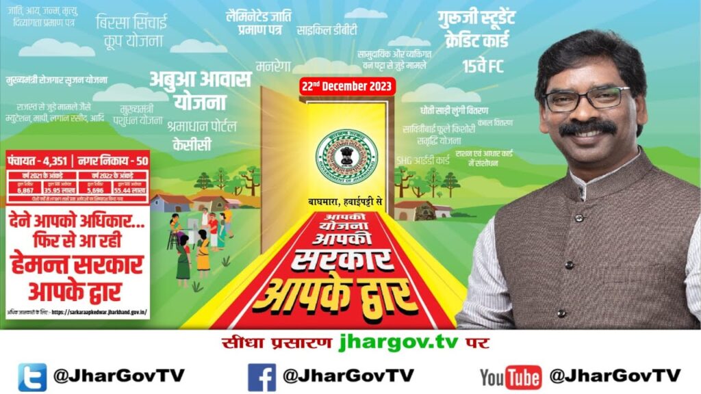 धनबादः जिले में सरकार आपके द्वार शिविरों में आए 7233 आवेदन, 2614 मिला योजनाओं का लाभ