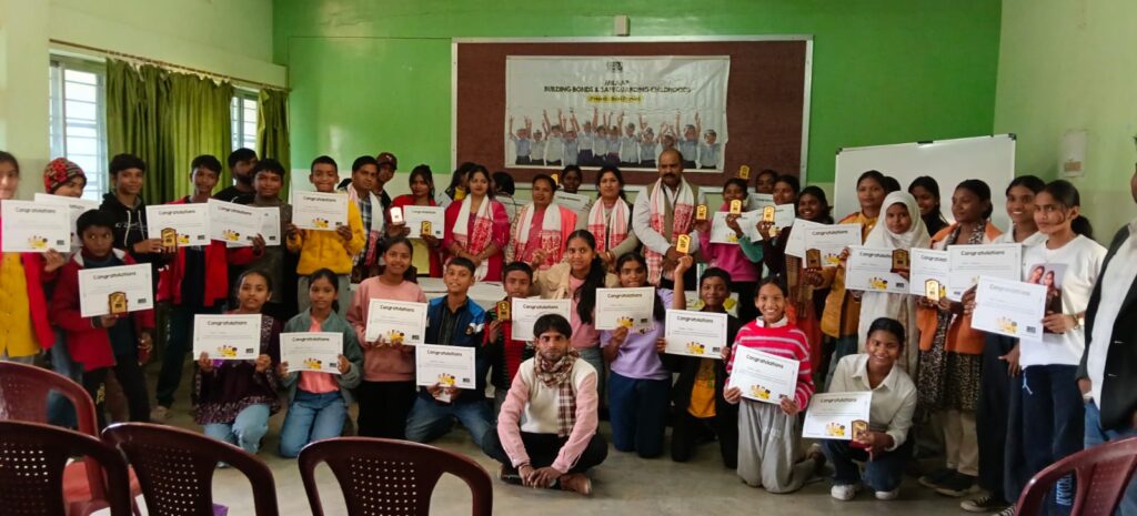 The children were given certificates and mementos at a felicitation ceremony organized by CRY.